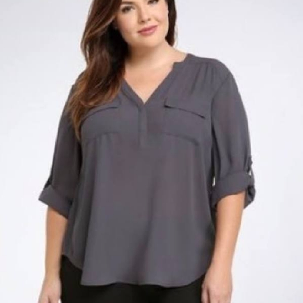 Torrid Georgette Pullover Blouse